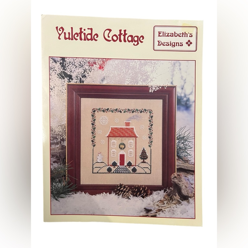 Elizabeth's Designs Yuletide Cottage Cross Stitch‎ Pattern Christmas 1998 VTG